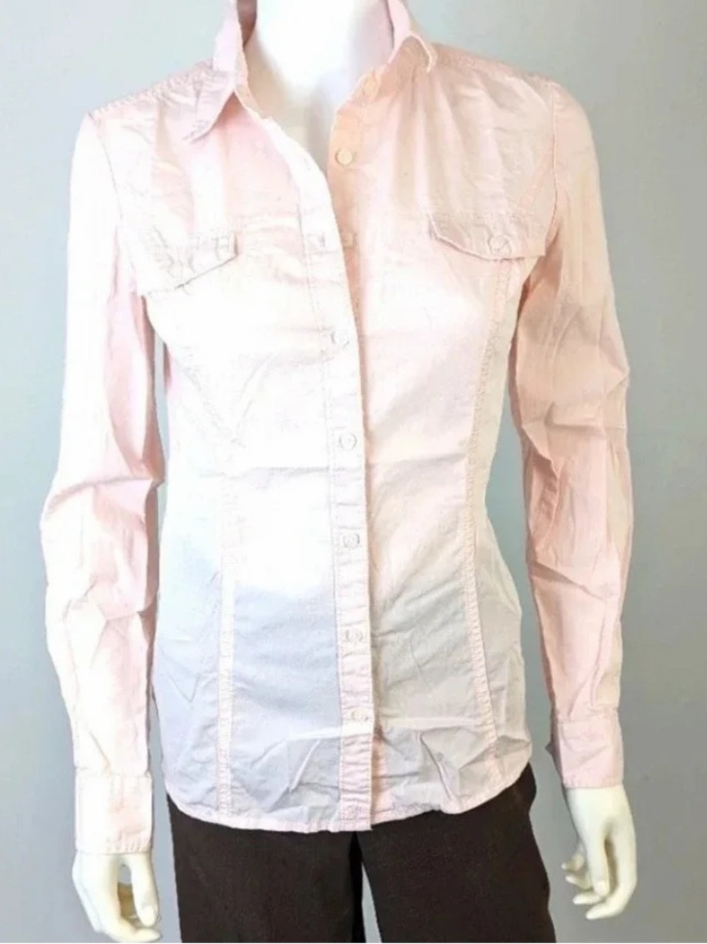 Tommy Hilfiger Light Pink Western  Casual Button-Down Shirt